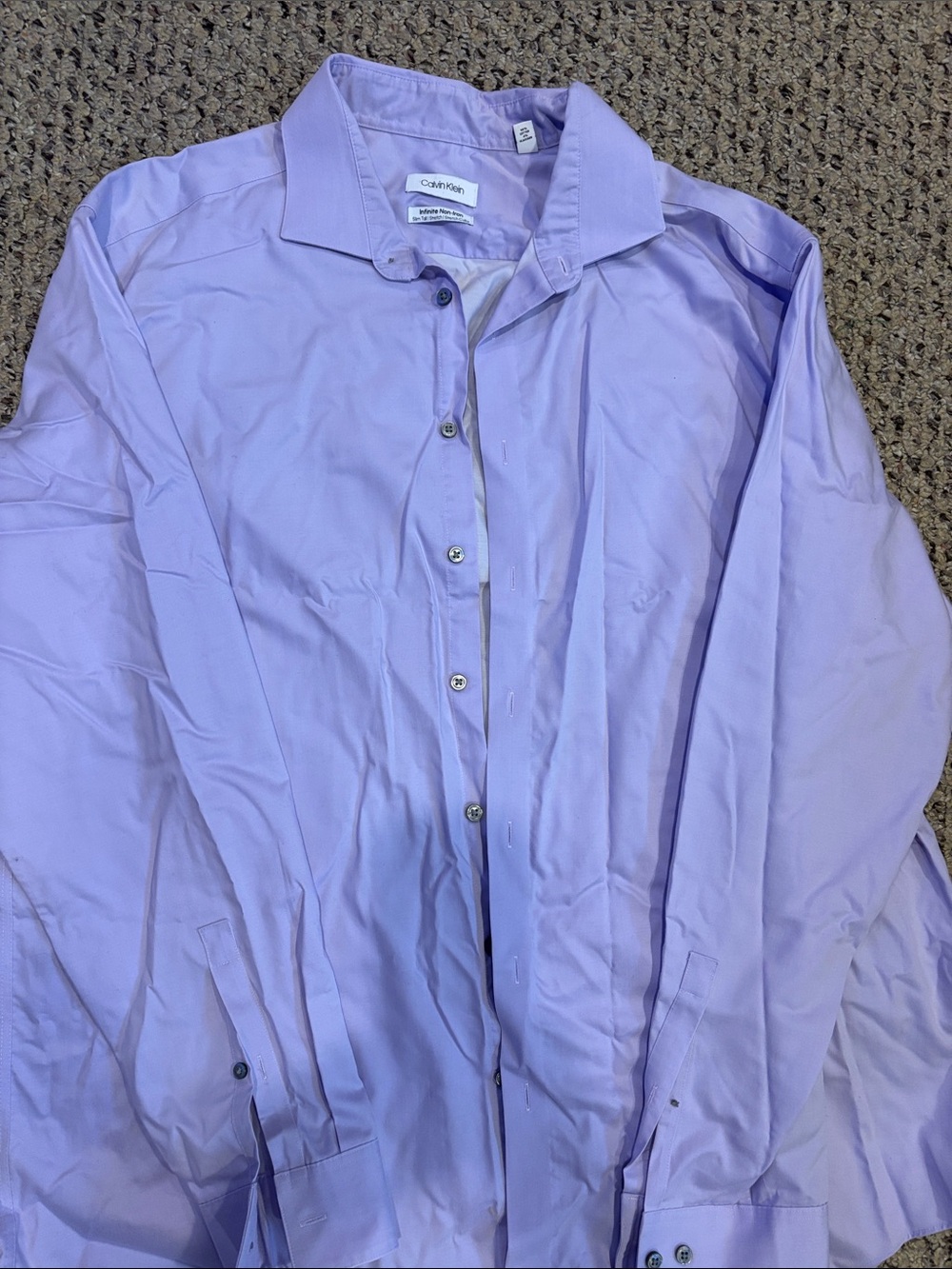 Calvin Klein Men's Light Lavender Dress Shirt